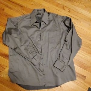 MENS Dark grey button down dress shirt